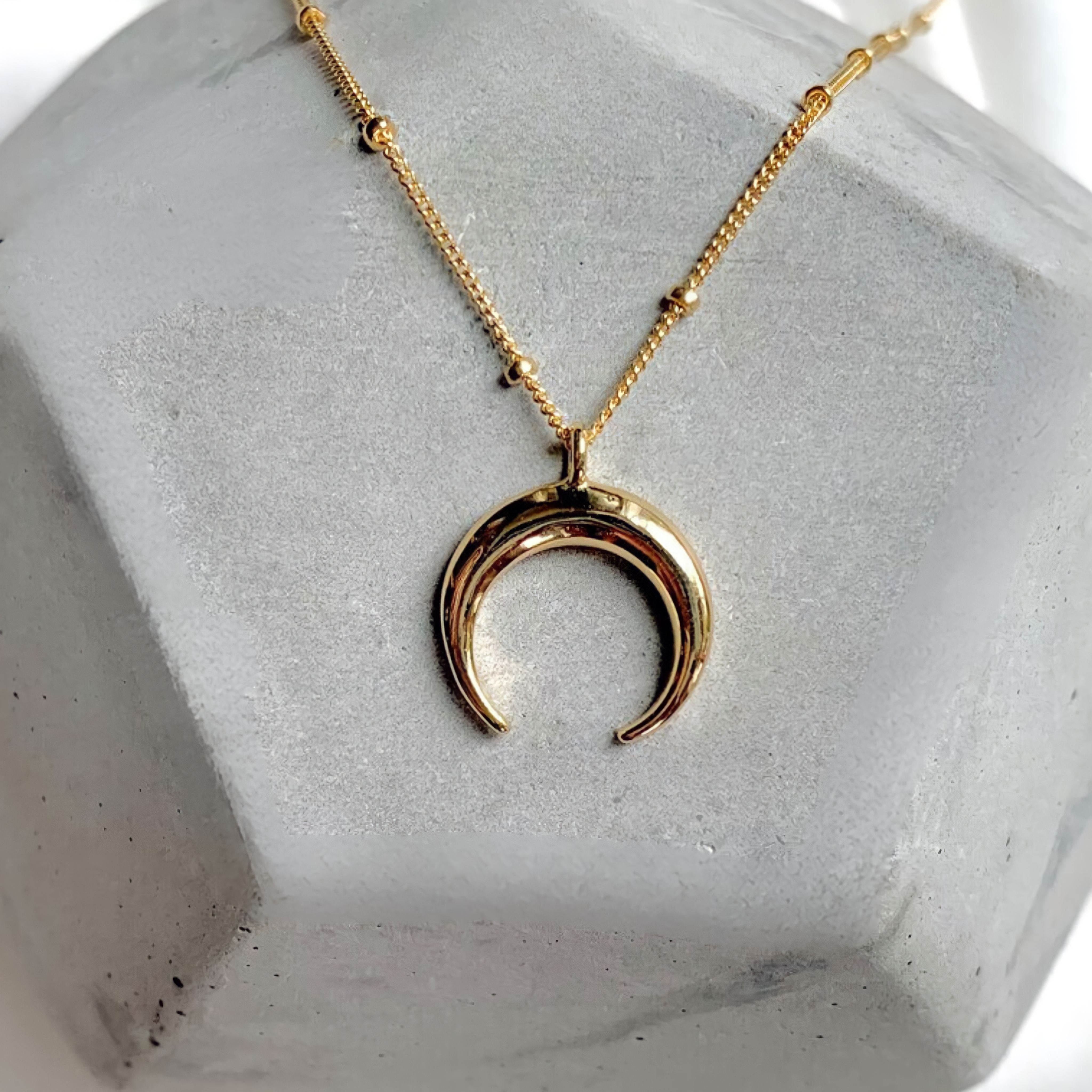 Full Moon Necklace in Sterling Silver or Gold Vermeil, Gift for Her – Jaci  Riley Jewelry