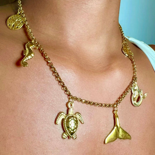 Gold Aquatic Necklace