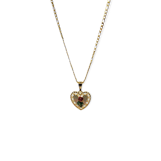 Heart of Roses Necklace